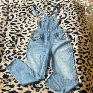 Universal Thread Light Blue Denim Ankle Overalls